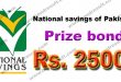 Rs. Prize bond 25000 List 2020 by National savings