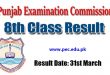 PEC 8th CLass Results