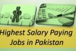 Best Paying Jobs In Pakistan for Professionals
