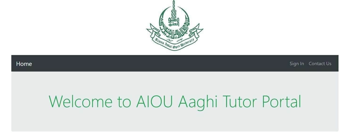 Check AIOU Aaghi Tutor Portal - Allama Iqbal Open University
