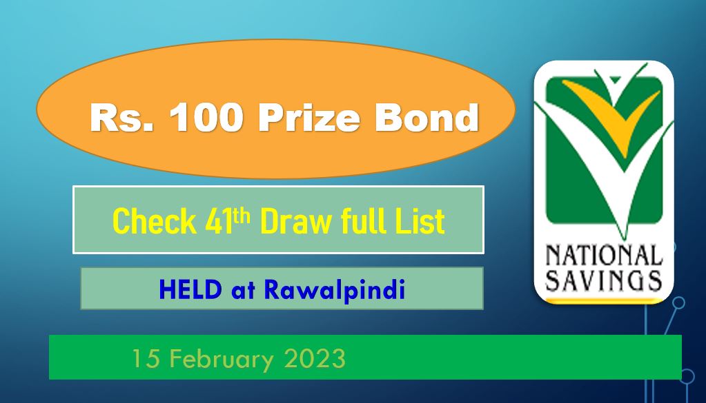 Rs. 100 Prize bond list Draw #93 Result, 15 February, 2023 Rawalpindi