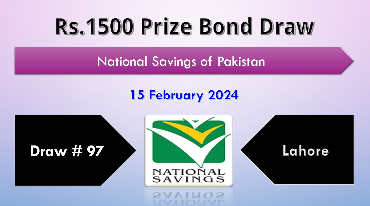 Rs. 1500 Prize bond list Draw #97 Result, 15 February, 2024 Lahore