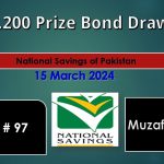 Todays Rs. 200 Prize Bond List 2024 Muzaffarabad draw download
