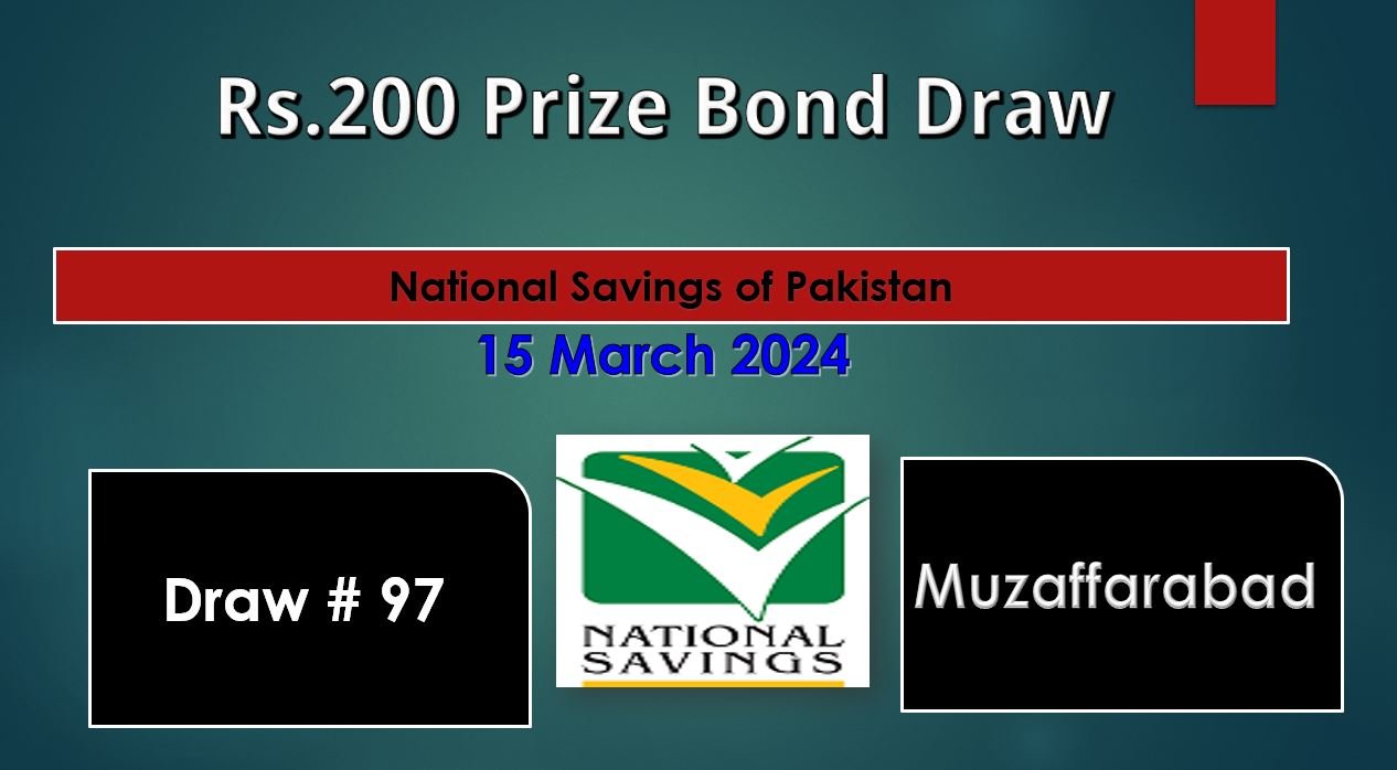 Todays Rs. 200 Prize Bond List 2024 Muzaffarabad draw download