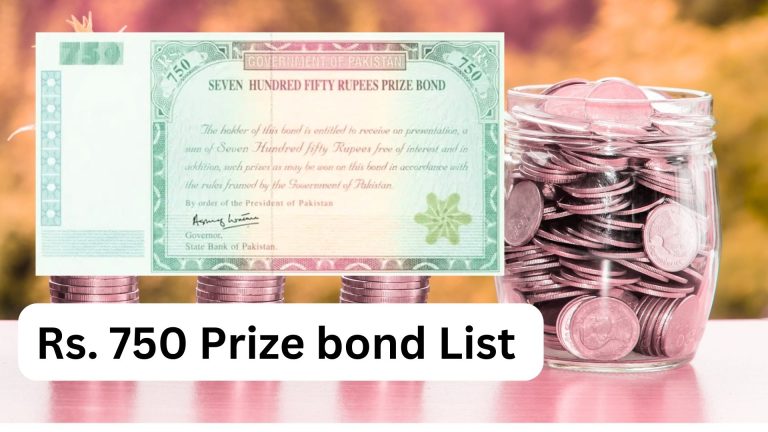 Rs. 750 Prize bond List savings.gov.pk online check