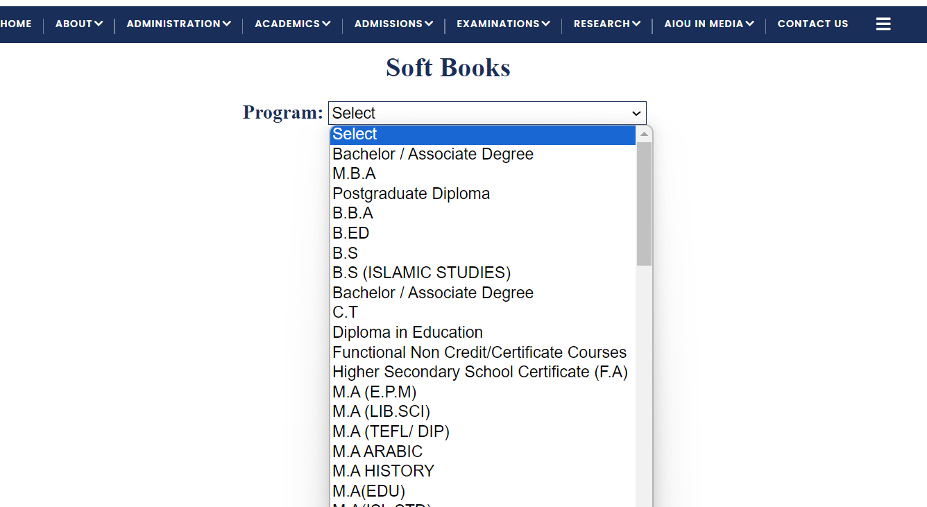  To Download AIOU Soft Books