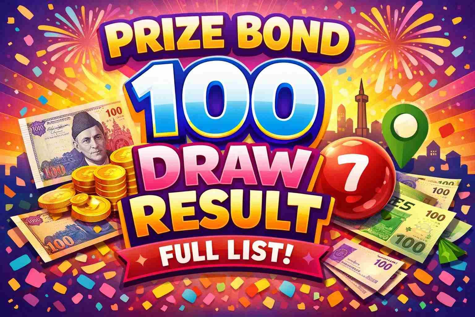 Prize bond Rs. 100 Draw Result Check online