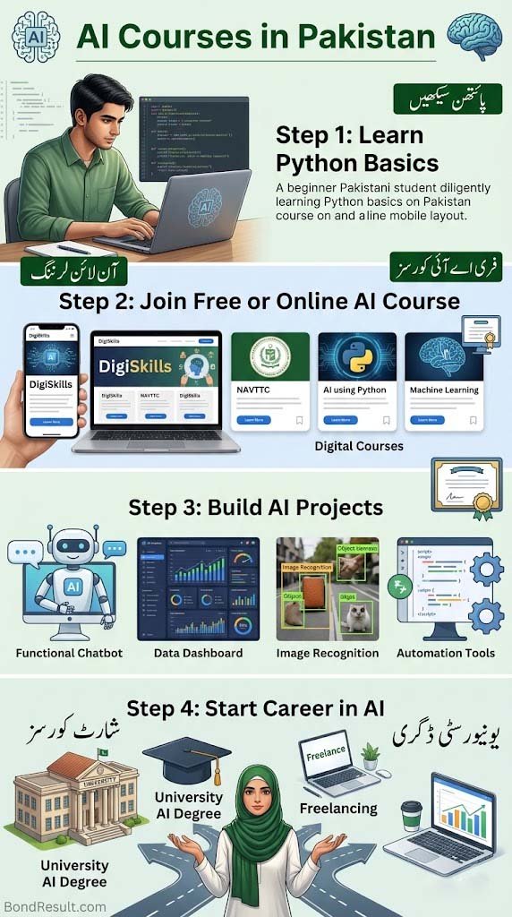 AI Courses in Pakistan 2026 – Free, Online & University Options 2 AI Courses in Pakistan roadmap for beginners