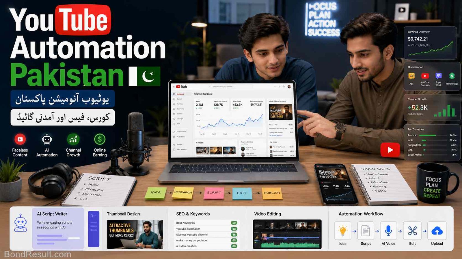 YouTube Automation Pakistan course and earning guide