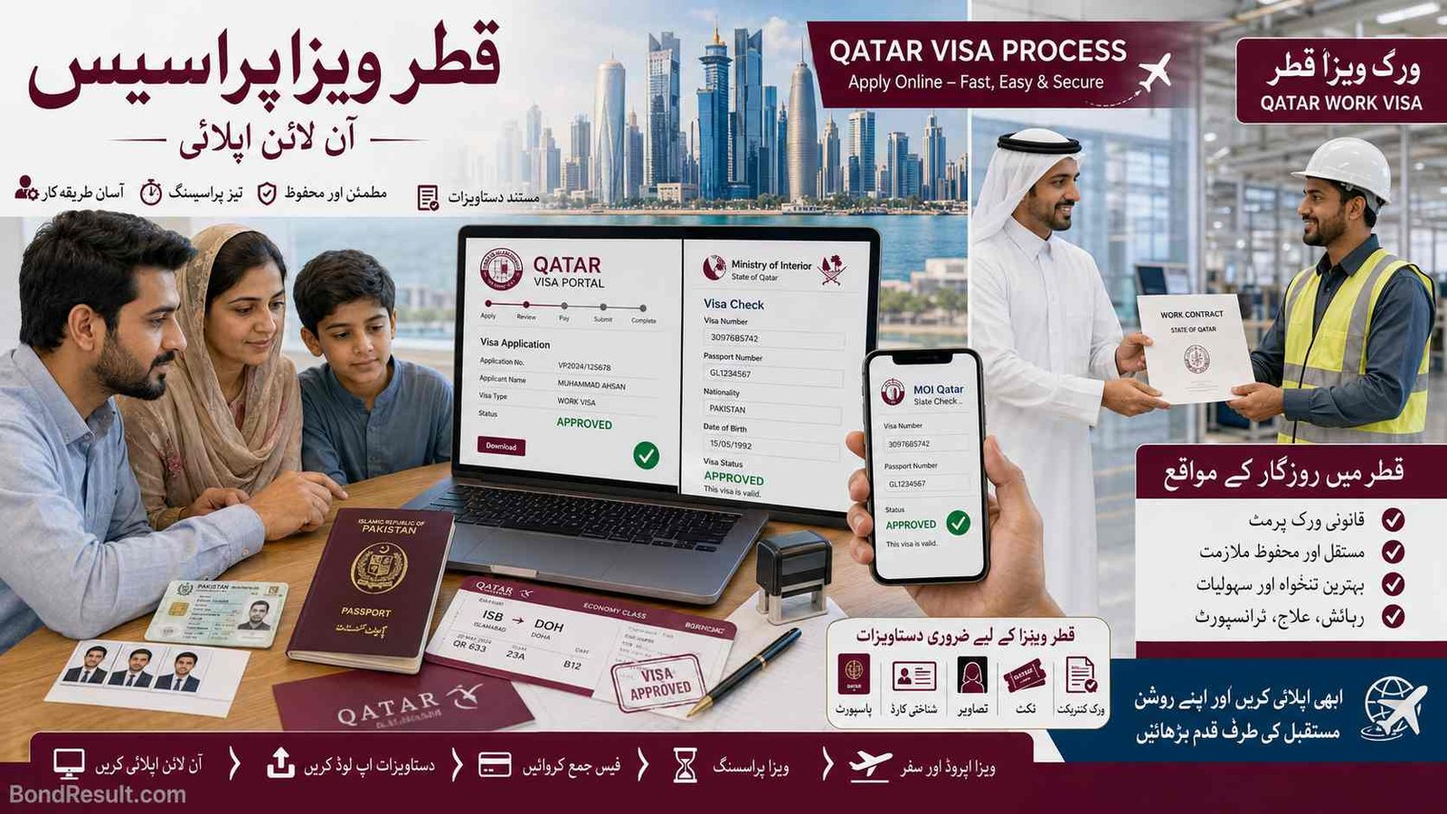 Qatar visa process for Pakistani applicants applying online
