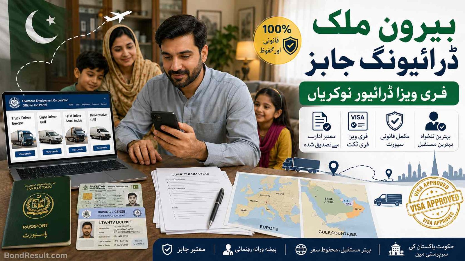 Driving Jobs Abroad for Pakistani drivers applying online