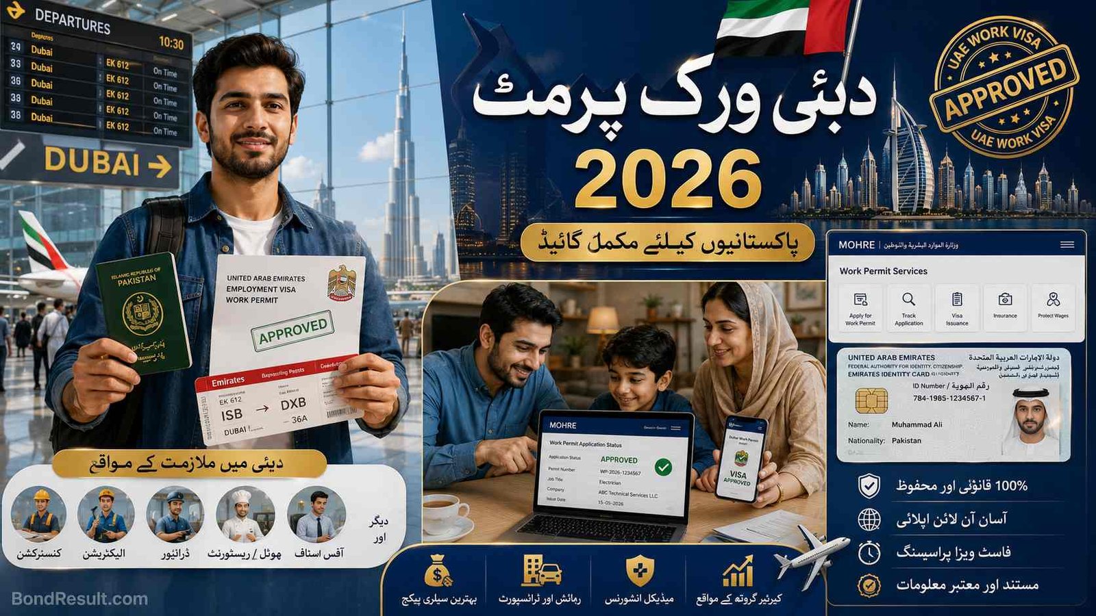 Pakistani worker applying for Dubai work permit and UAE employment visa