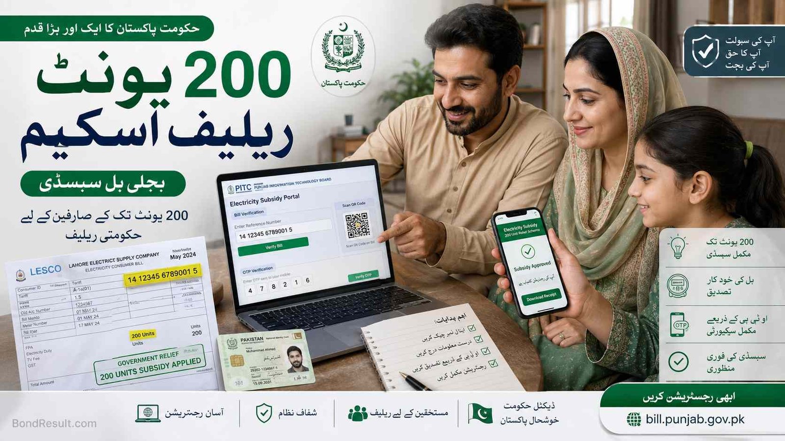 200 Unit Relief Scheme online registration through PITC subsidy portal in Pakistan