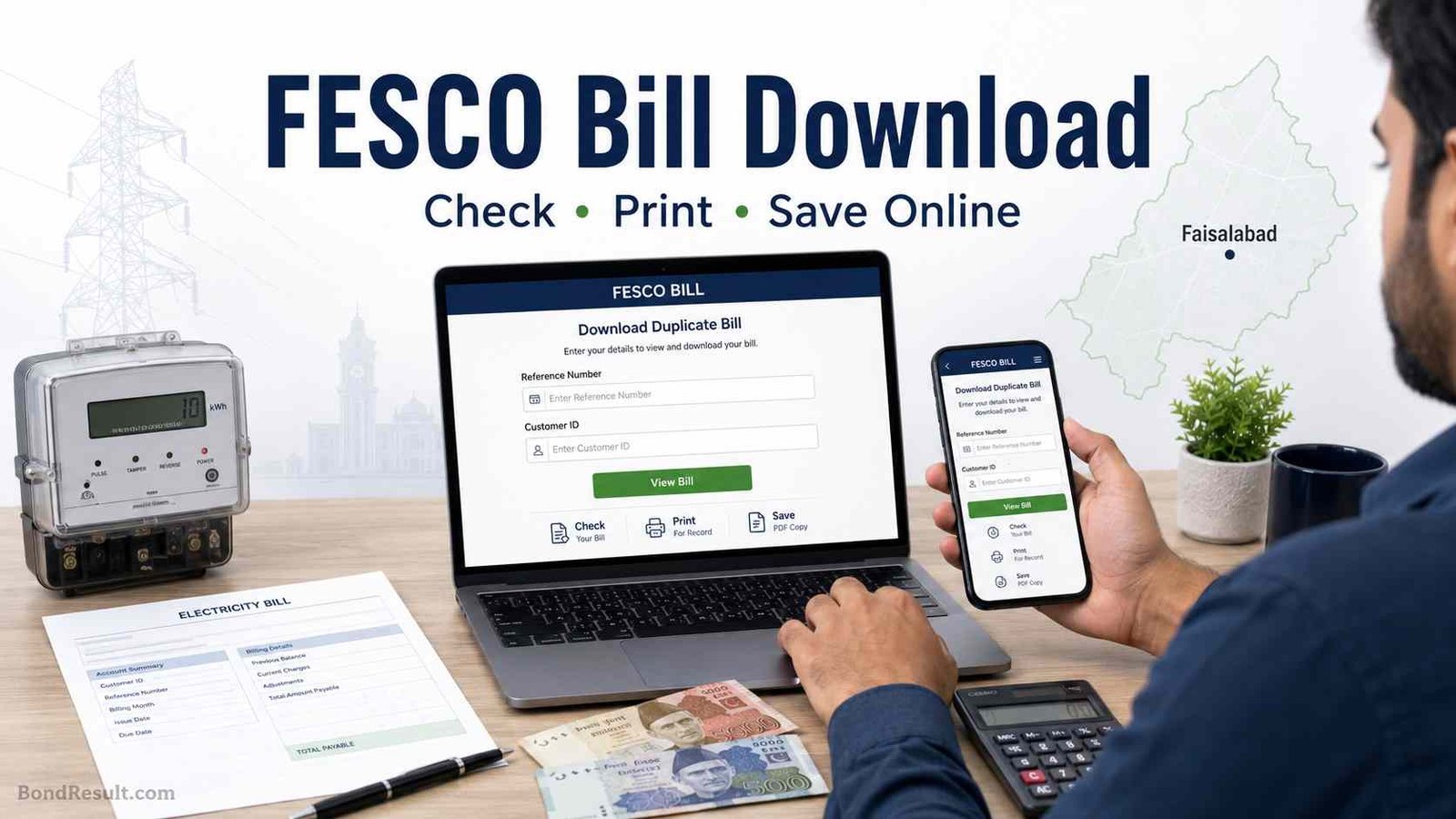 FESCO Bill Download online by reference number and customer ID